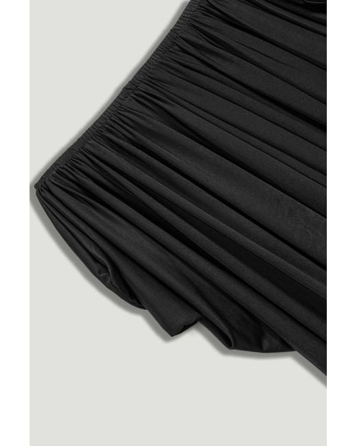 Nocturne Black Draped Relaxed-Fit Pants