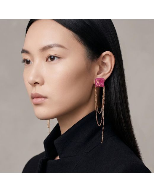 Babaloo Red Gilded Cascade Earrings