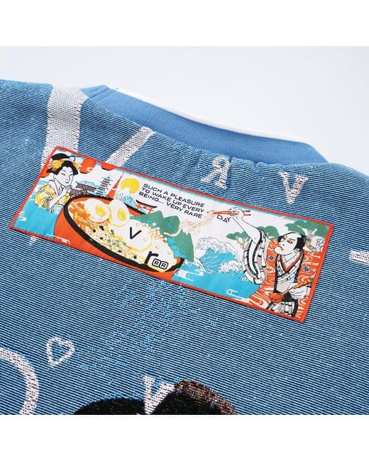 VERYRARE Blue Yokai Kabuki Crewneck for men