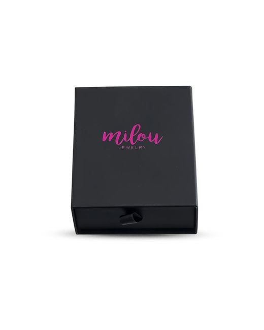Milou Jewelry Black Geometric Drop Earrings