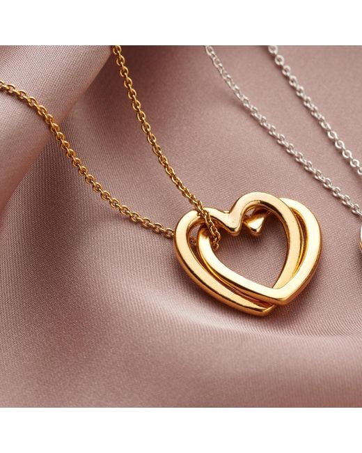 Posh Totty Designs Metallic Plated Interlinking Hearts Necklace