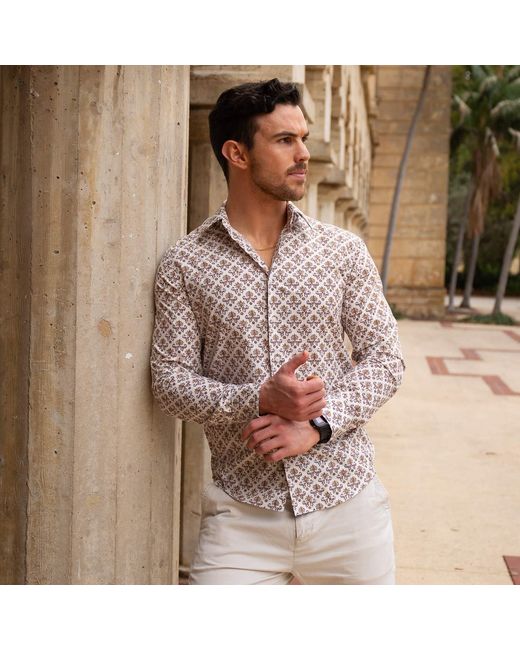 Maurice Saxe Pink Crest Shirt for men