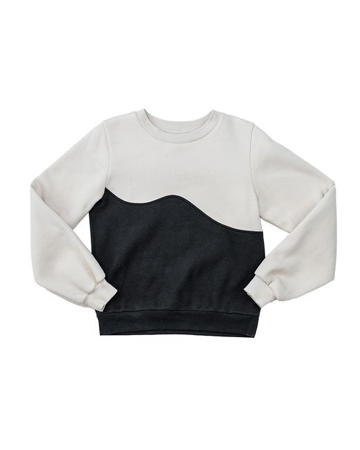 Circular Path White Wave Sweatshirt