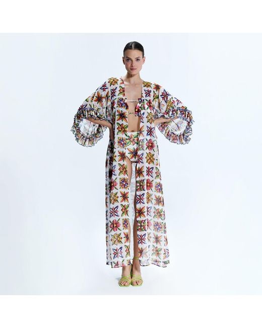 Nur Karaata Red Joali Sicilia Kimono
