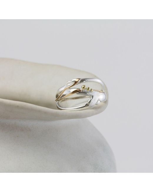 Isla Silver White Around The Riverbend Sterling Ring With Details
