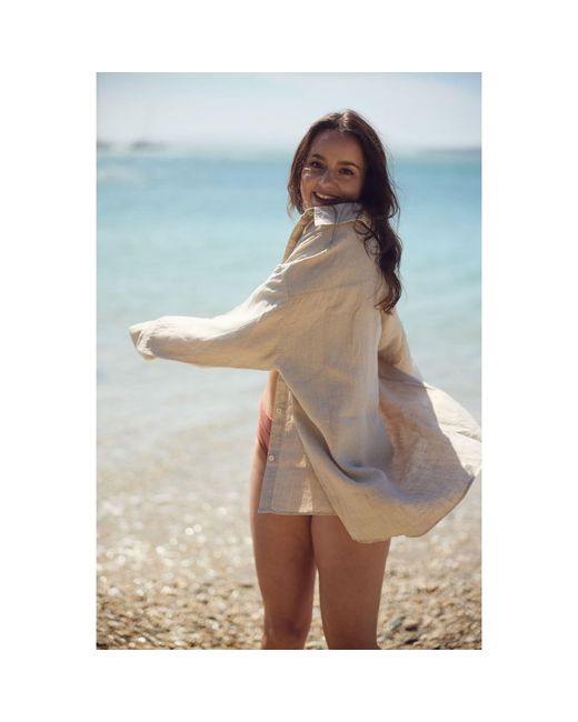 Solpardus Neutrals Saba Natural Linen Shirt