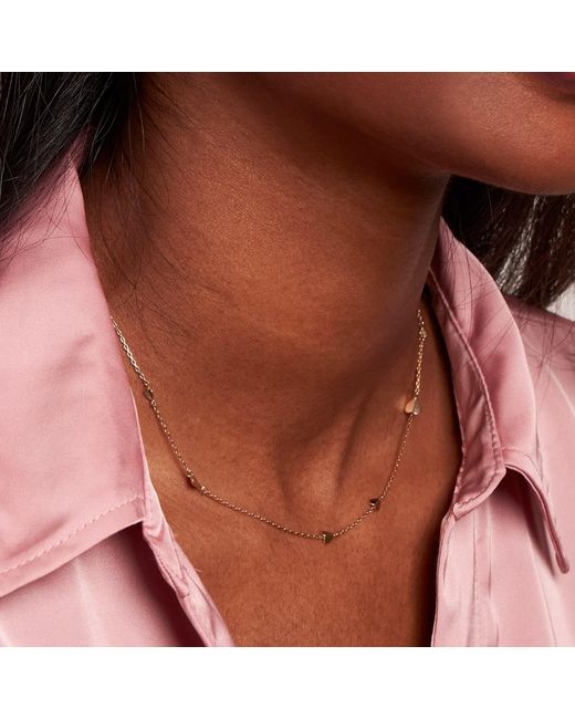 Dinny Hall Metallic Bijou Folded Heart Necklace