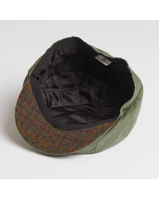 Dasmarca Hats Green Josh Moss Italian Waterproof Newsboy Bakerboy Cap for men