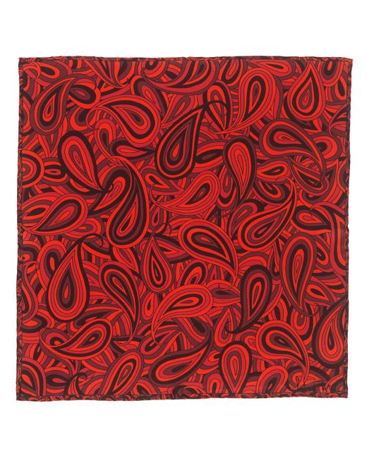 Richard Allan London Red Mod Silk Pocket Square for men