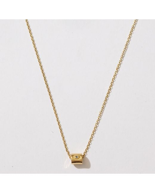 Alexie of Athens Metallic Dainty Eye Infinity Bead Rolo Chain Necklace