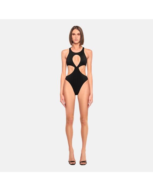 OW Collection Black Billie Cut Out Bodysuit