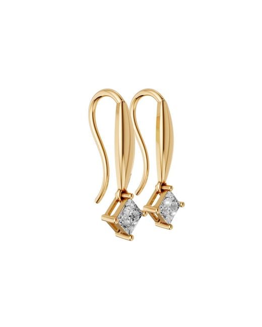 Aya Fine Jewelry Metallic Princess Cut Luxury Lab Diamond Earrings