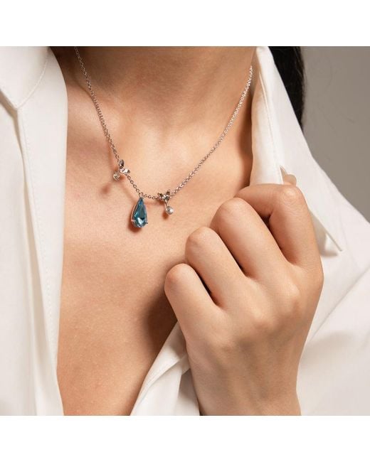 Far East Jewelry Blue Handcrafted & Crystal Lake Tears Necklace