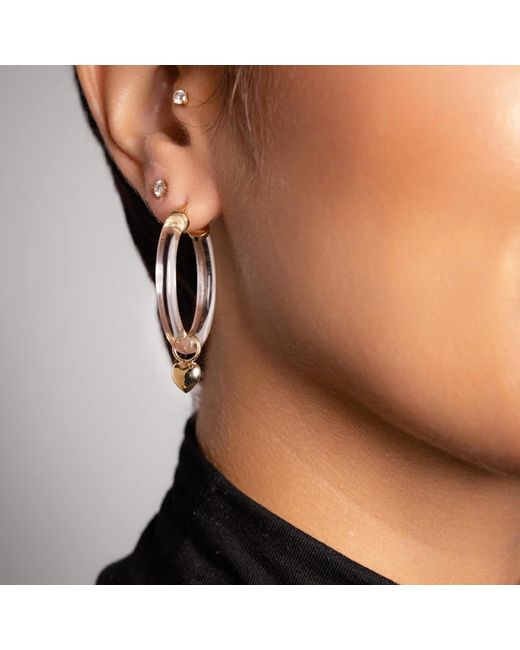 Gold & Honey Metallic Thin Kate Hoop