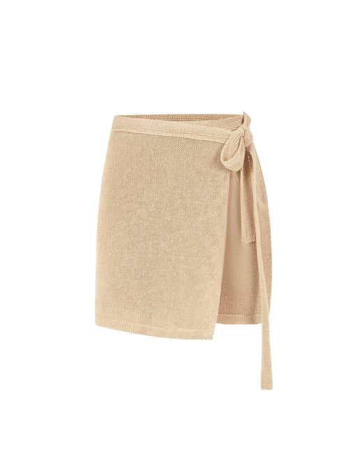 SALANIDA Natural Neutrals Mare 100% Linen Wrap Skirt Sand