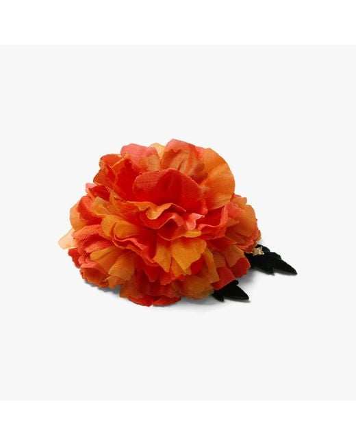 Helena Simon Red The Marigold Floral Brooch