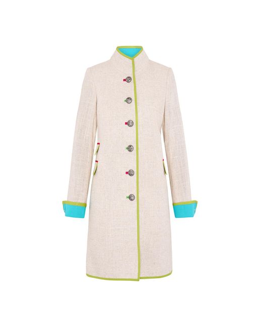 Beatrice von Tresckow Natural Neutrals Oatmeal Linen Cavalier Jacket
