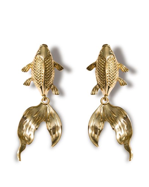 Kybele Studio Metallic Koi Fish Statement Earrings
