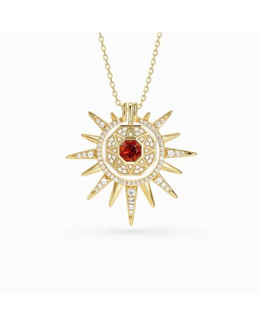 Vanimy Metallic Radiant Light Of Truth Octagon Sunburst Necklace
