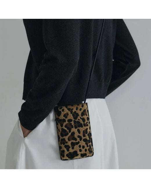Sd Collection Black Mia Leopard Phone Bag