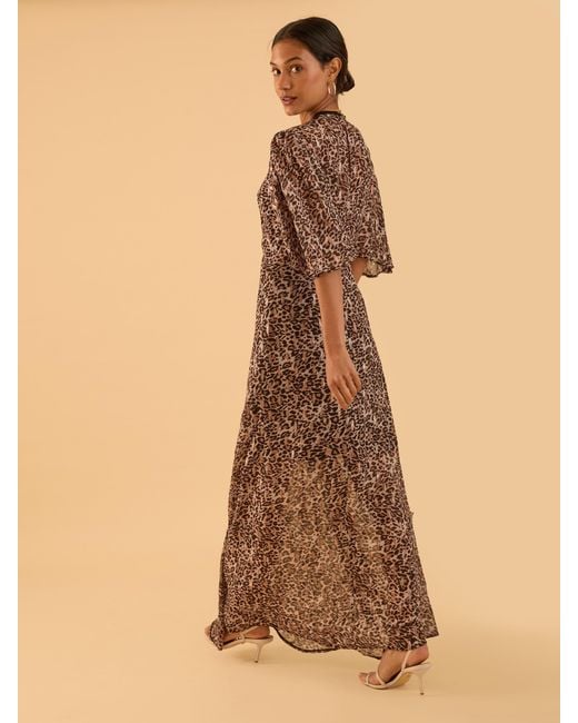 Rose & Nancy Brown Sienna Print Dress