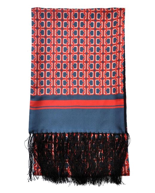 Gresham Blake Red Scarlet Chain Scarf for men