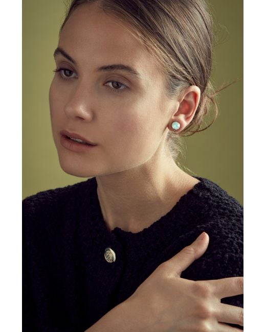 Emma Holland Jewellery Blue Opal Crystal Clip Earrings