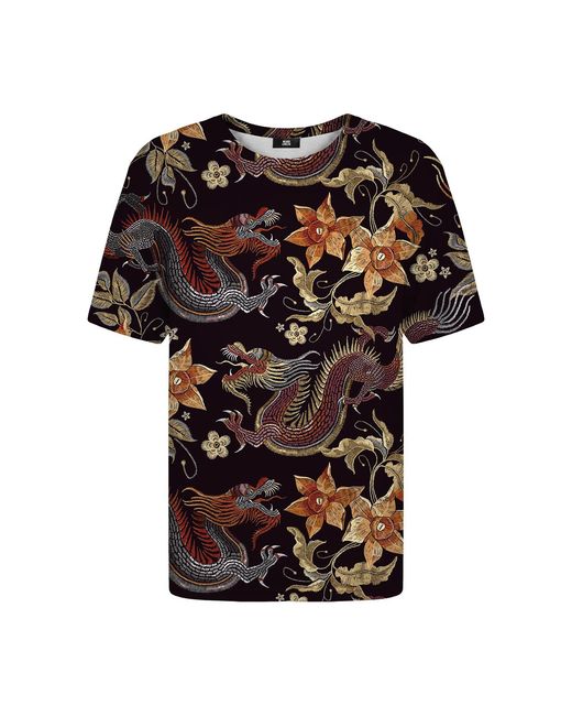 Aloha From Deer Black Vibrant Japanese Dragon Graphic T-Shirt
