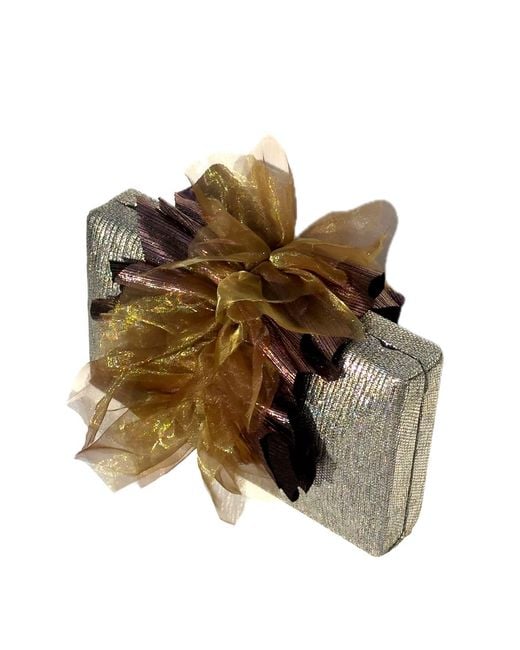 Simitri Brown Bronzed Angel Clutch