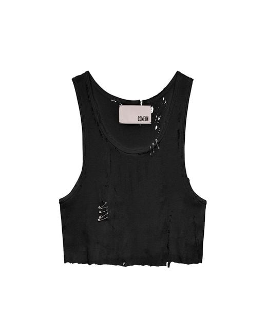 Come on Black Hell Tank Top Organic Cotton