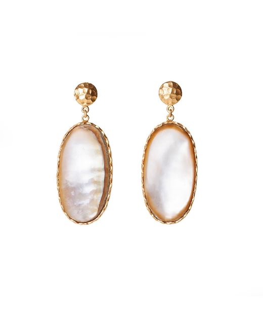 Christina Greene Metallic Large Drop Earrings