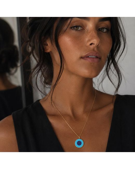 Hye Jane Jewelry Blue Vera Evil Eye Necklace
