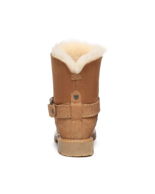 EverAu Australia Brown Pheasant Mid Calf Fashion Boots