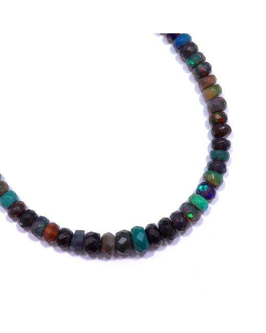 Mineralgems•Studio Blue Opal Necklace For Him for men