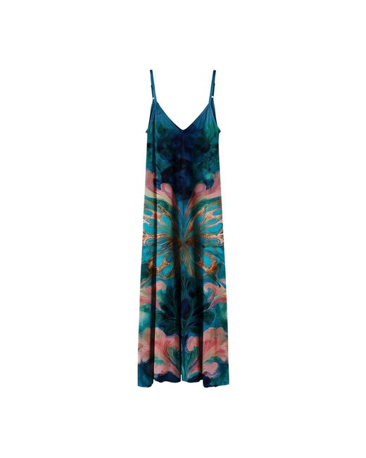 Aloha From Deer Blue Azure Kaleidoscope Maxi Dress