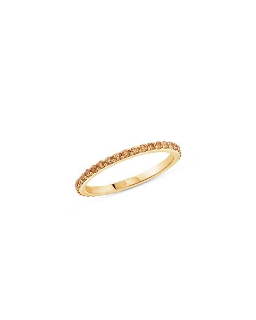 SALLY SKOUFIS Metallic Highbeam Ring With Made Cz Diamond Stimulant