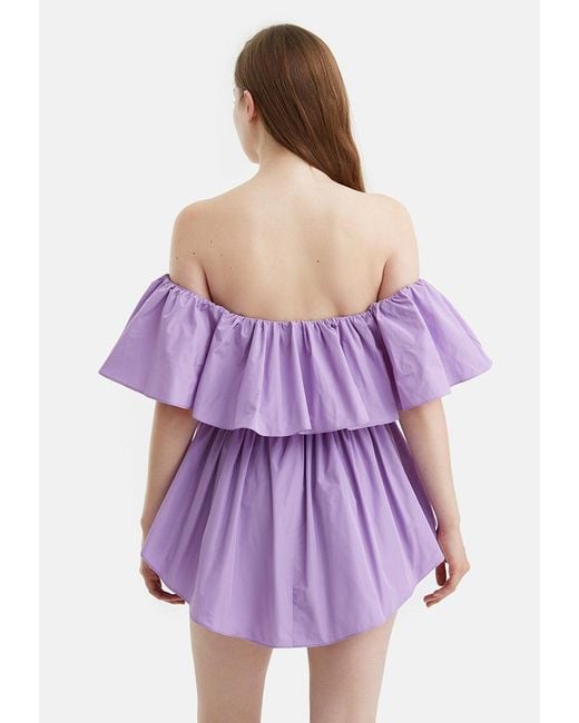 Nocturne Purple Flowy Mini Dress Lilac