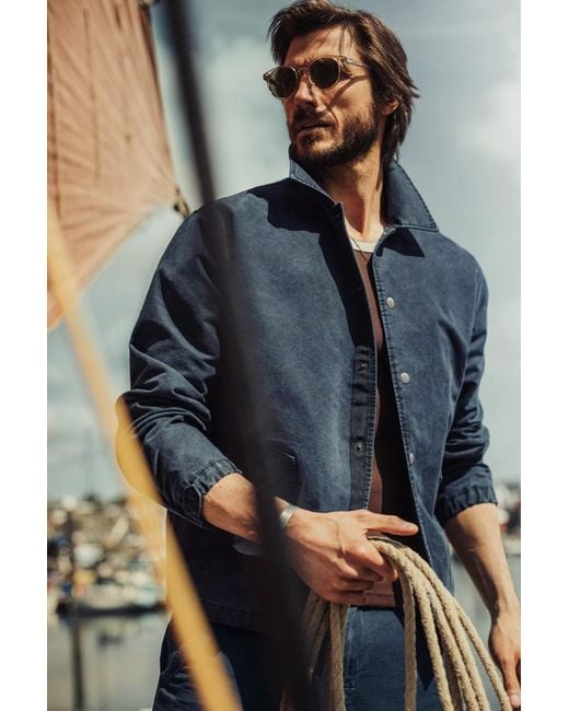 &SONS Trading Co Blue Boxcar Coach Jacket for men