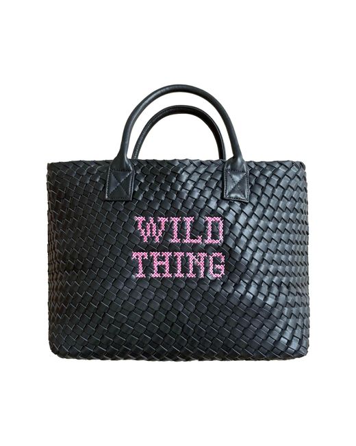 Lilly Loves Blue Wild Thing Vegan Woven Handbag