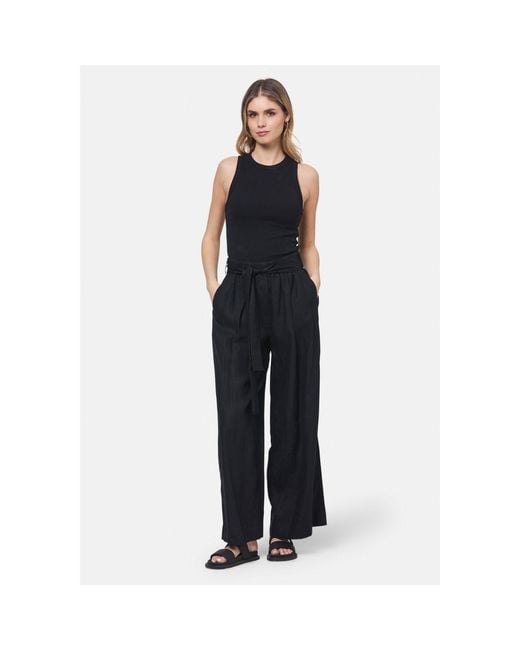 Helen Mcalinden Blue Hepburn Linen Wide Leg Trouser