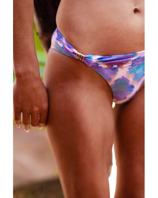 Sophia Alexia Blue Orchid Paradise Fiji Fold Over Bikini Bottom