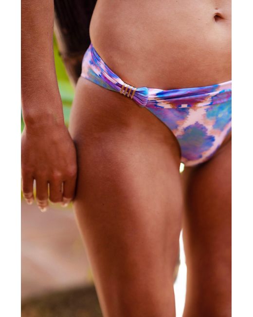 Sophia Alexia Blue Orchid Paradise Fiji Fold Over Bikini Bottom
