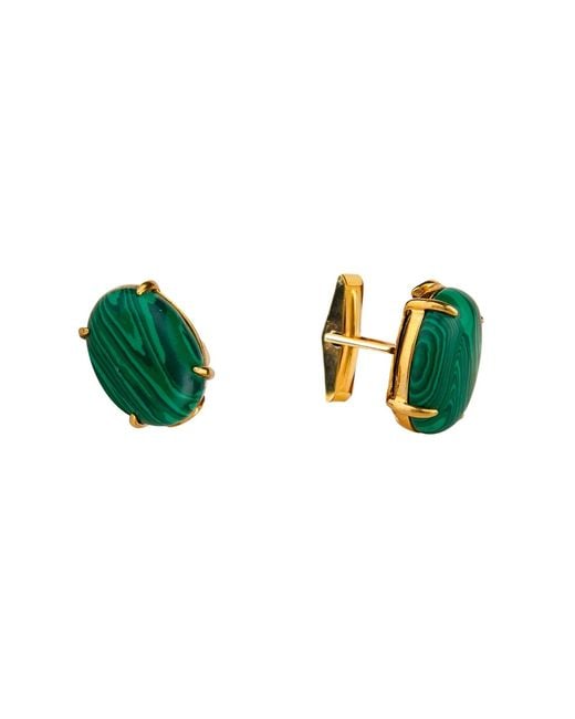 Bounkit Green Ryan Cufflinks Malachite for men