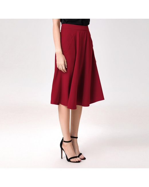 Smart and Joy Sleek Flared Skirt