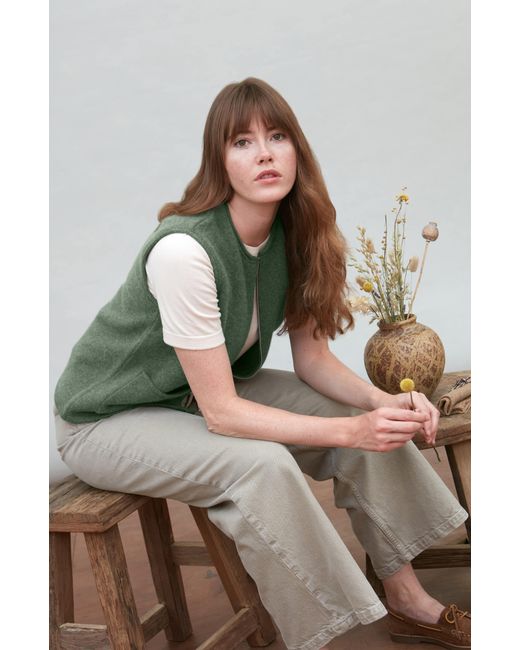 Paul James Knitwear Green Lambswool Larkspur Knitted Gilet