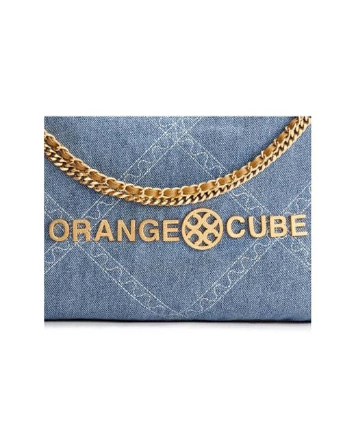 Orange Cube Blue Metropolitan Crossbody Bag