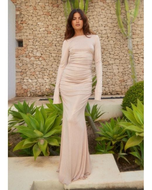 Alia Studio Pink Lueur Maxi Jersey Dress