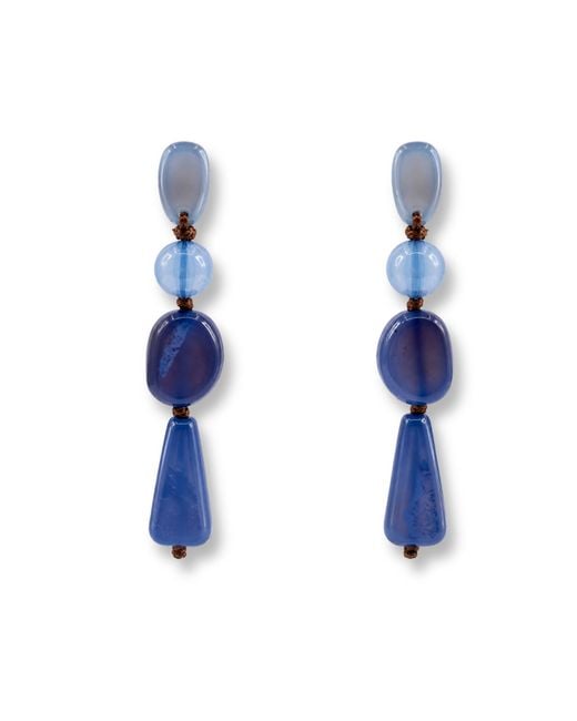 Michael Nash Jewelry Blue Rachel Lightweight Shades Of Resin Drop Earrings