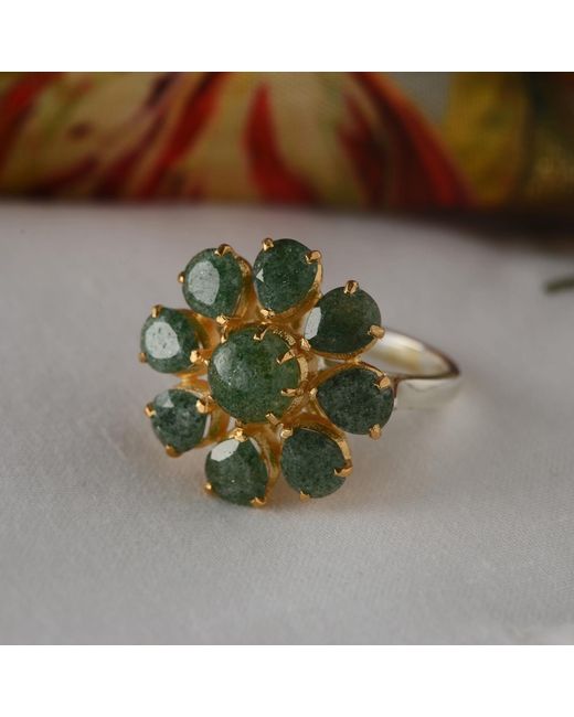 Emma Chapman Jewels Green Boston Strawberry Onyx Ring