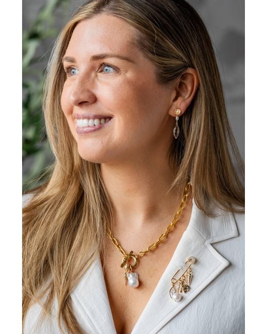 Loni Paul Jewelry Metallic Charmed Brooch
